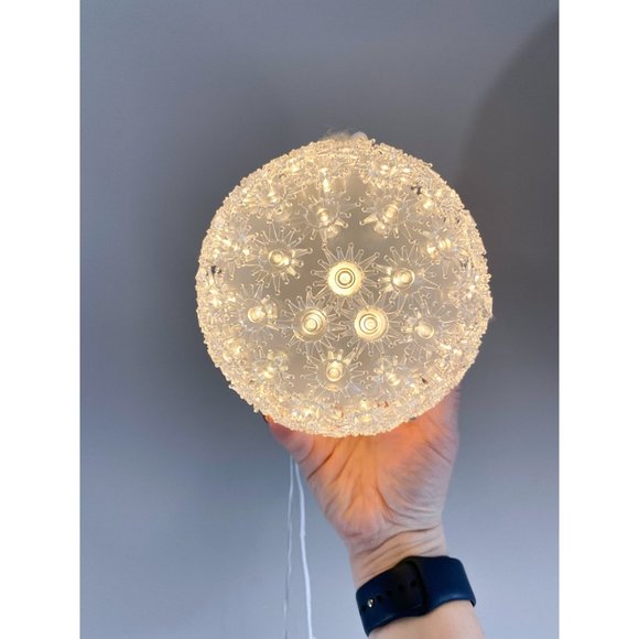 Pottery Barn Holiday Pottery Barn Light Up Hanging Orb White Warm Light Small 6 Nwt Poshmark